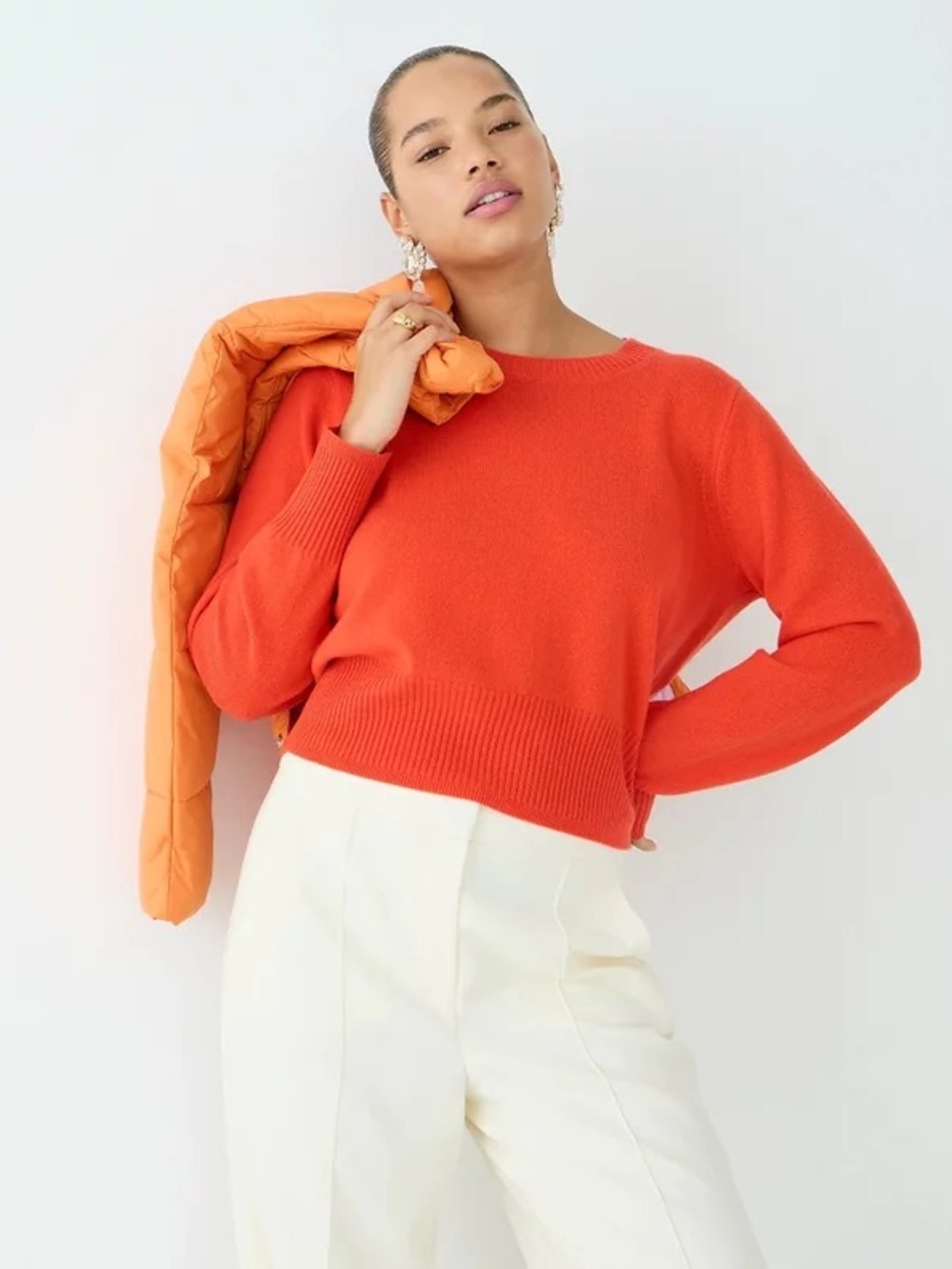 J.Crew Cashmere Crop Fit Sweater